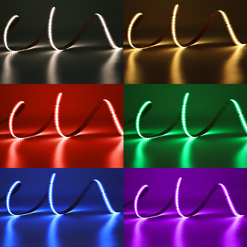 DC24V Color Change RGBW 3920 Chips 16.4Ft Flexible COB LED Strip Lights